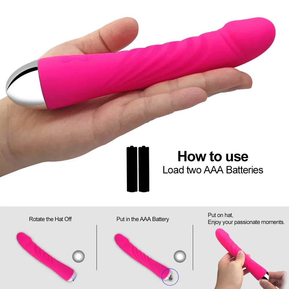 10-Mode Soft Dildo Vibrator for Women