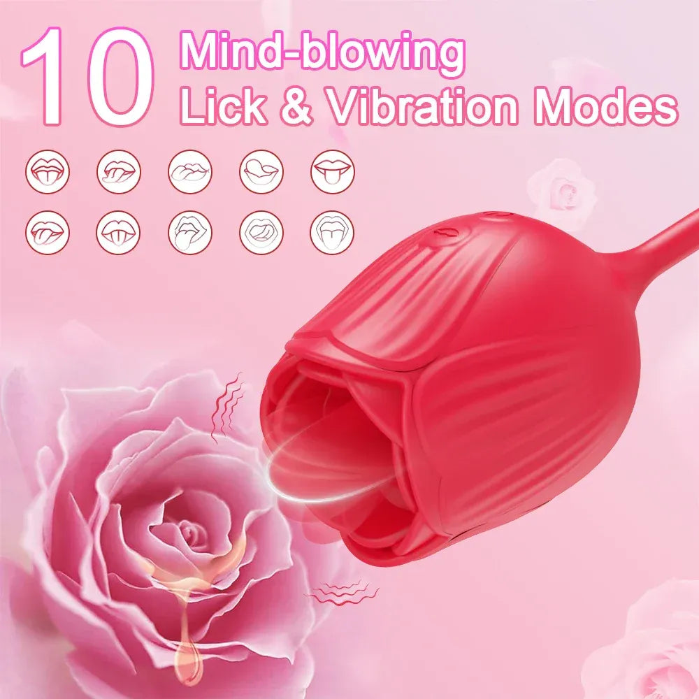 2 In 1 Clit Licking Vibrator for Women Thrusting Vagina