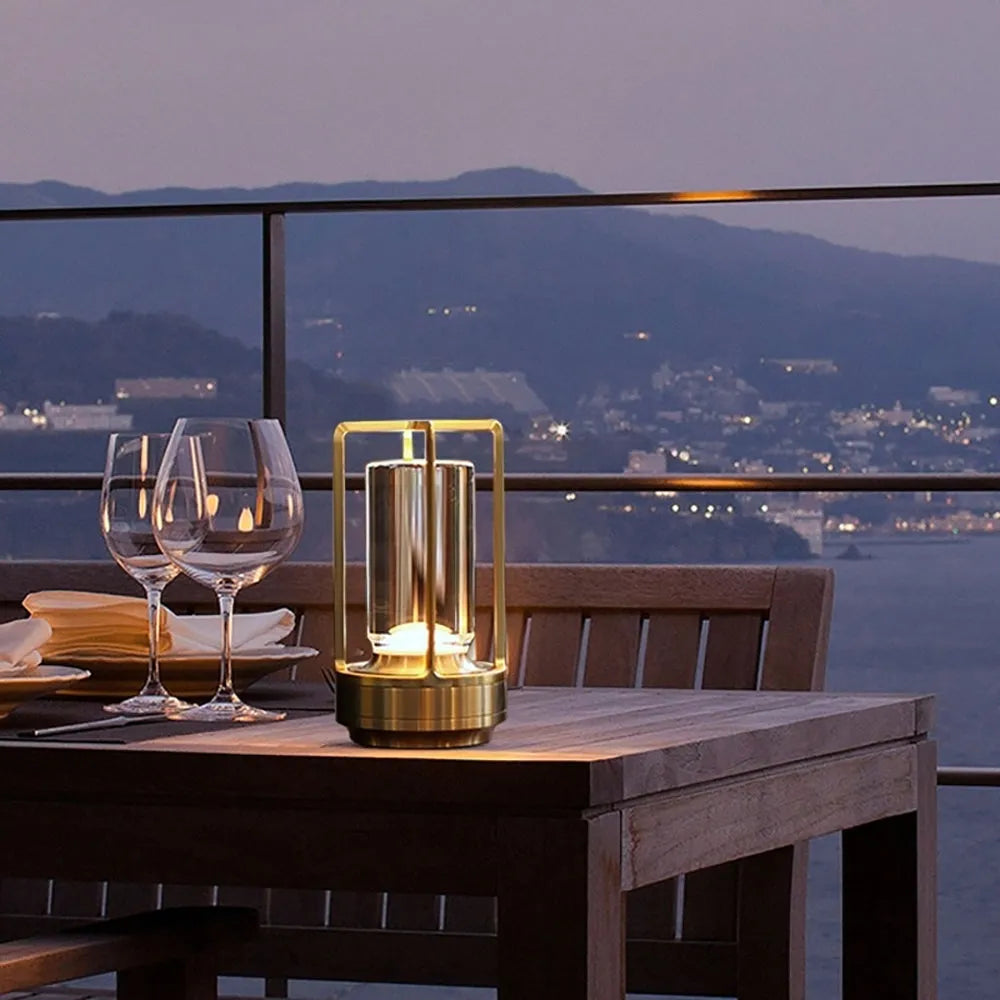 Vibe Geeks 3 Color Cordless Crystal Table Lamp Touch