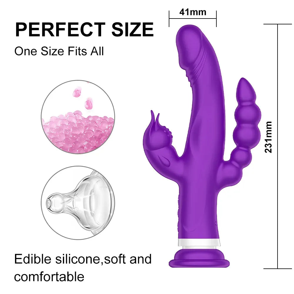 3 In 1 G Spot Rabbit Vibrator for Women Powerful Pleasure