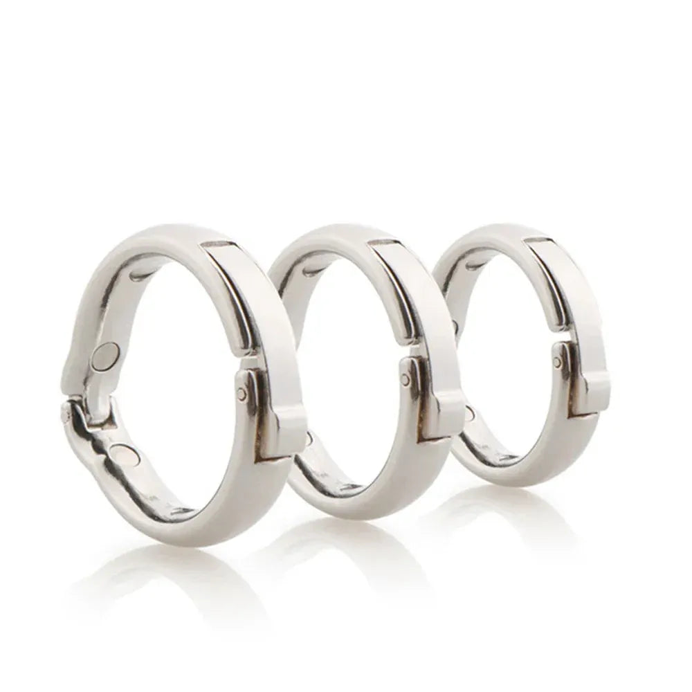 3 Piece Stainless Steel Cock Ring Set For Men