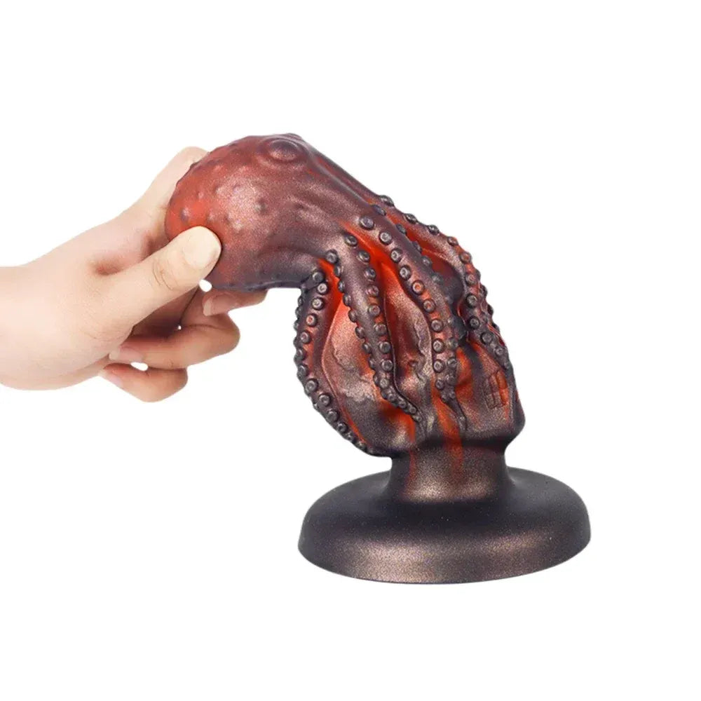 5.7 Inch Silicone Anal Plug With Suction Cup Skull Design