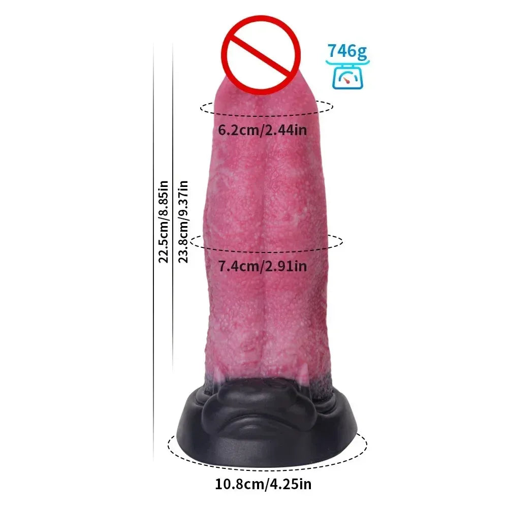 8.8 Inch Monster Dildo With Suction Cup Realistic Silicone