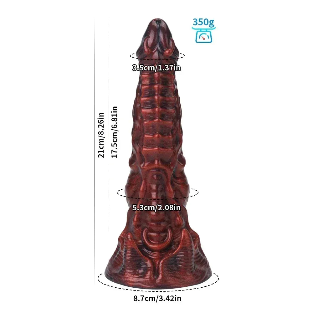 9.3 Inch Thick Silicone Dragon Dildo With Suction Cup