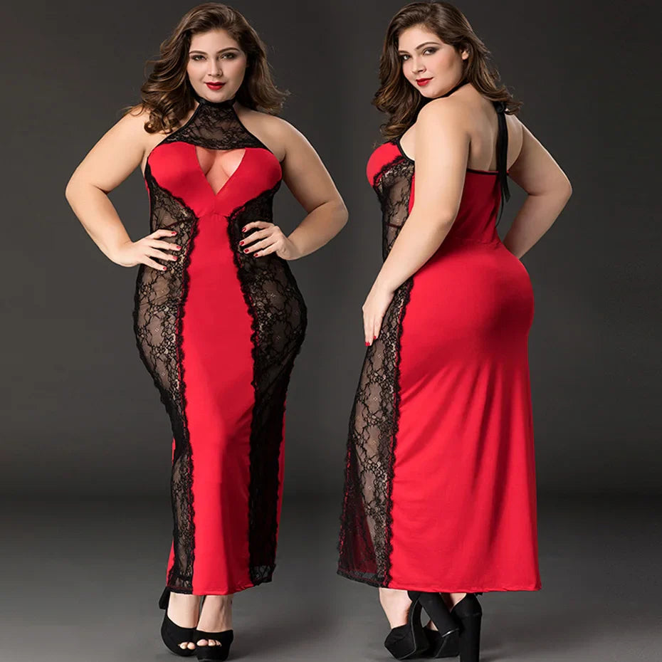 Plus Size Lingerie Alluring Babydoll Nightgown For Women