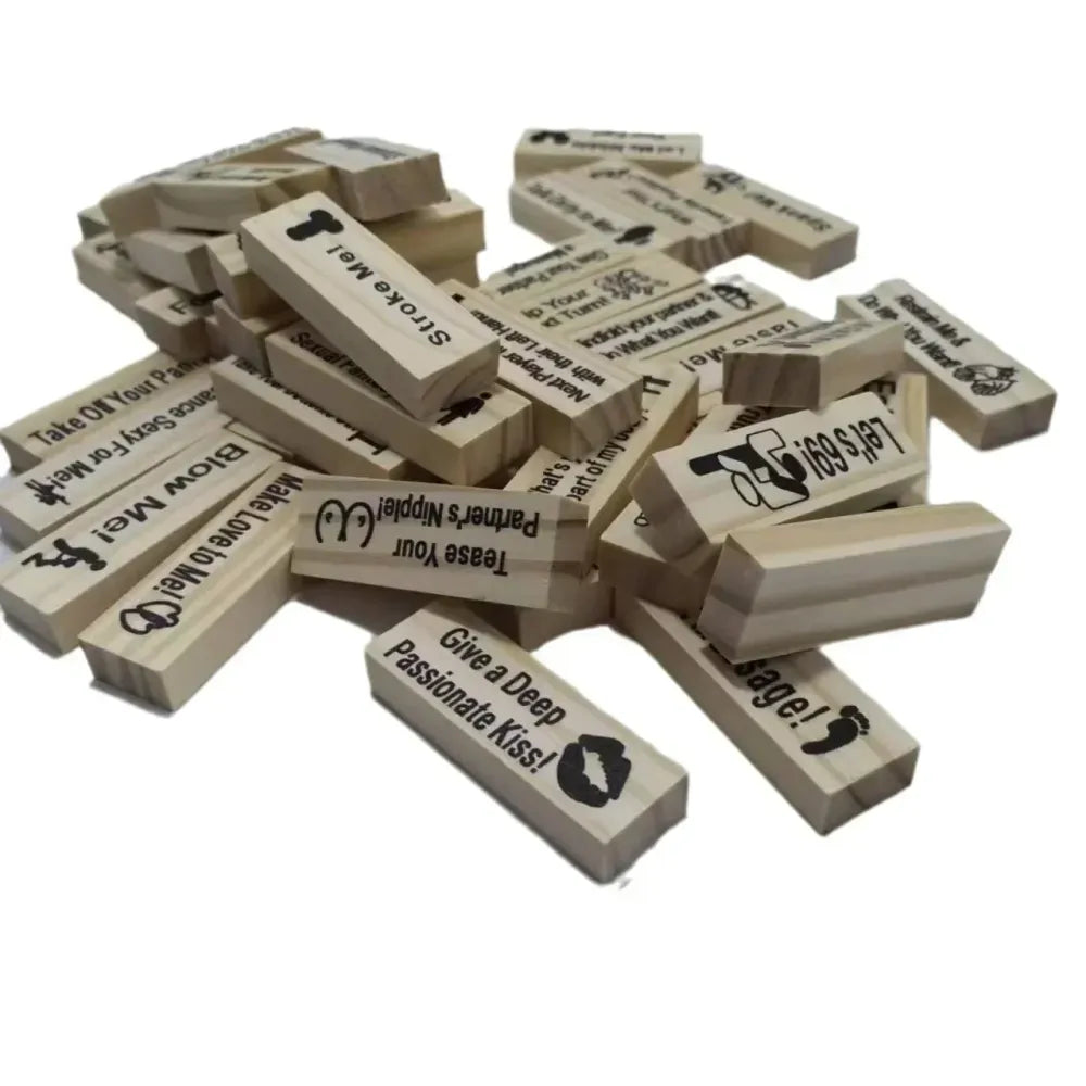Adult Sex Jenga Game For Couples 48Pcs Lust Tower Valentine