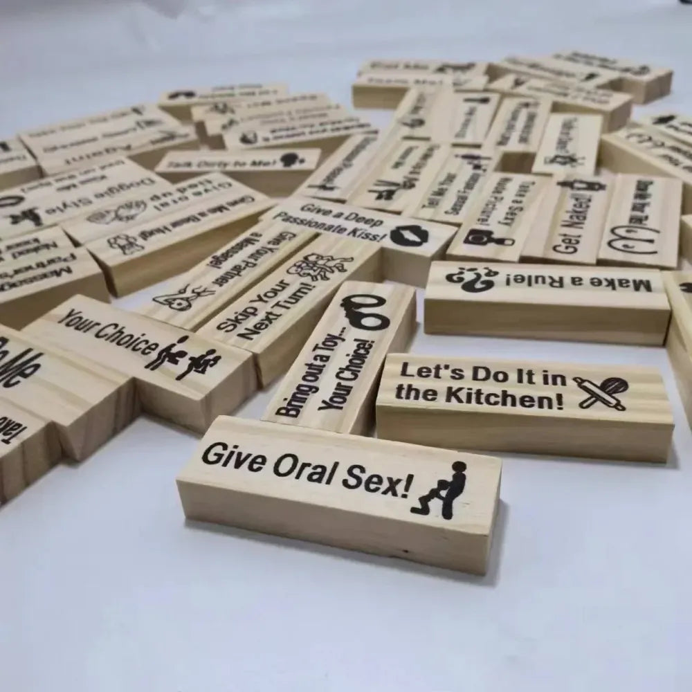 Adult Sex Jenga Game For Couples 48Pcs Lust Tower Valentine
