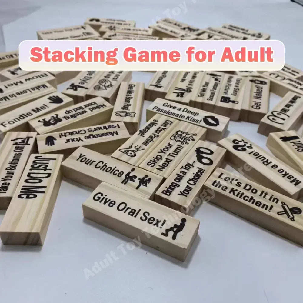 Adult Sex Jenga Game For Couples 48Pcs Lust Tower Valentine