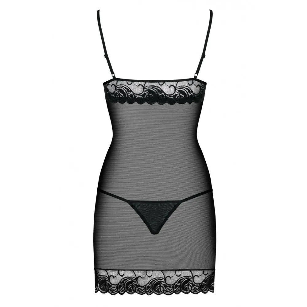 Babydoll By Obsessive Wonderia L/Xl Black L/Xl