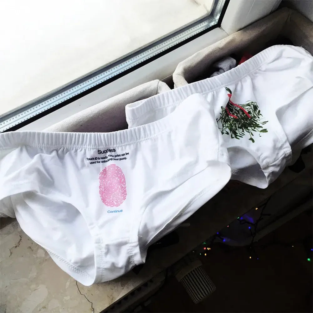 Cartoon Touch Id Funny Print Kawaii Panties Underwear Sexy