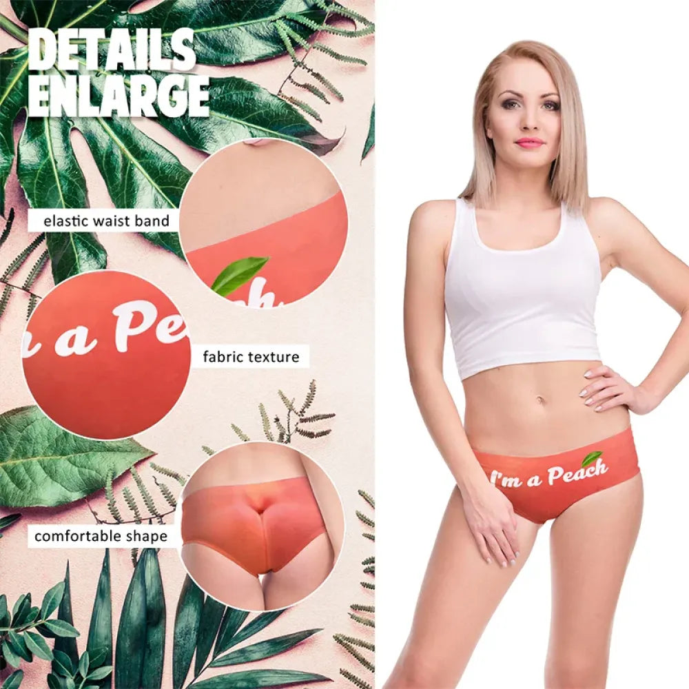 DeanFire I’m a Peach Funny Print Woman Underwear Super Soft
