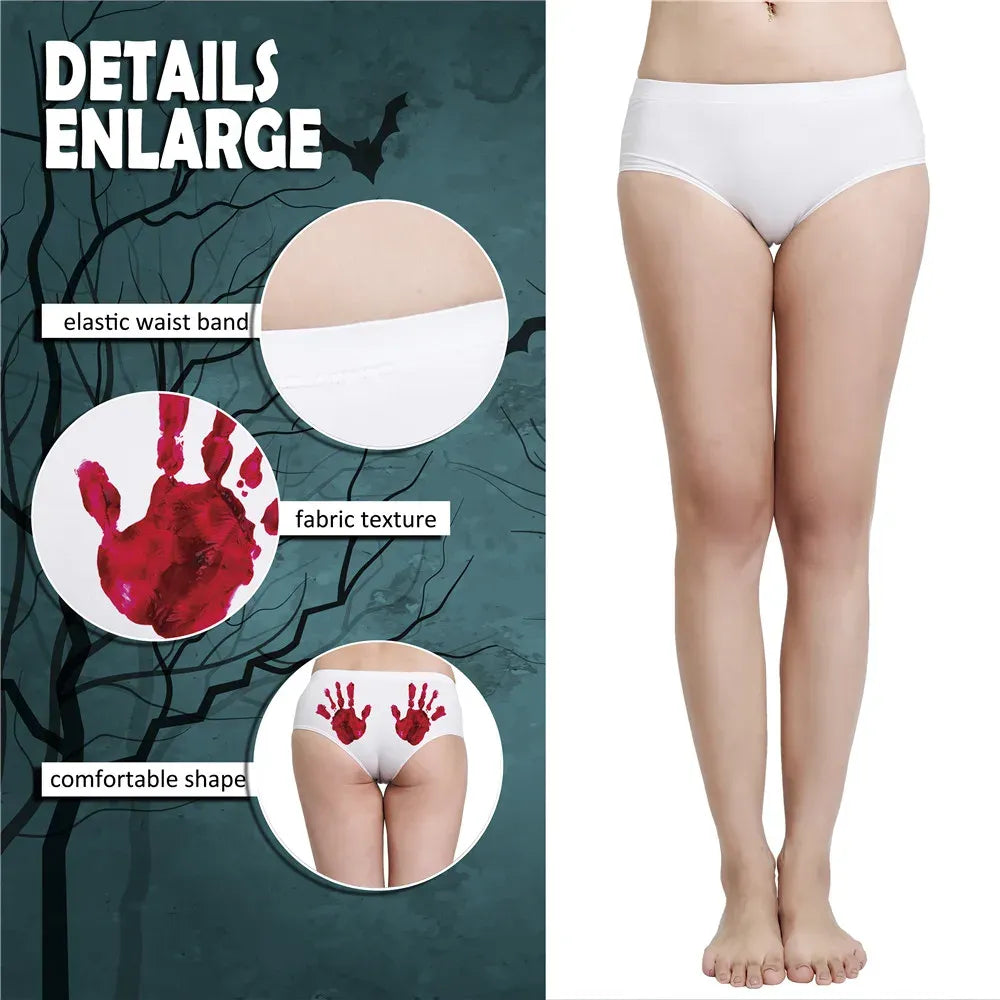 DeanFire Women Plus Size Underwear Halloween Hand Print