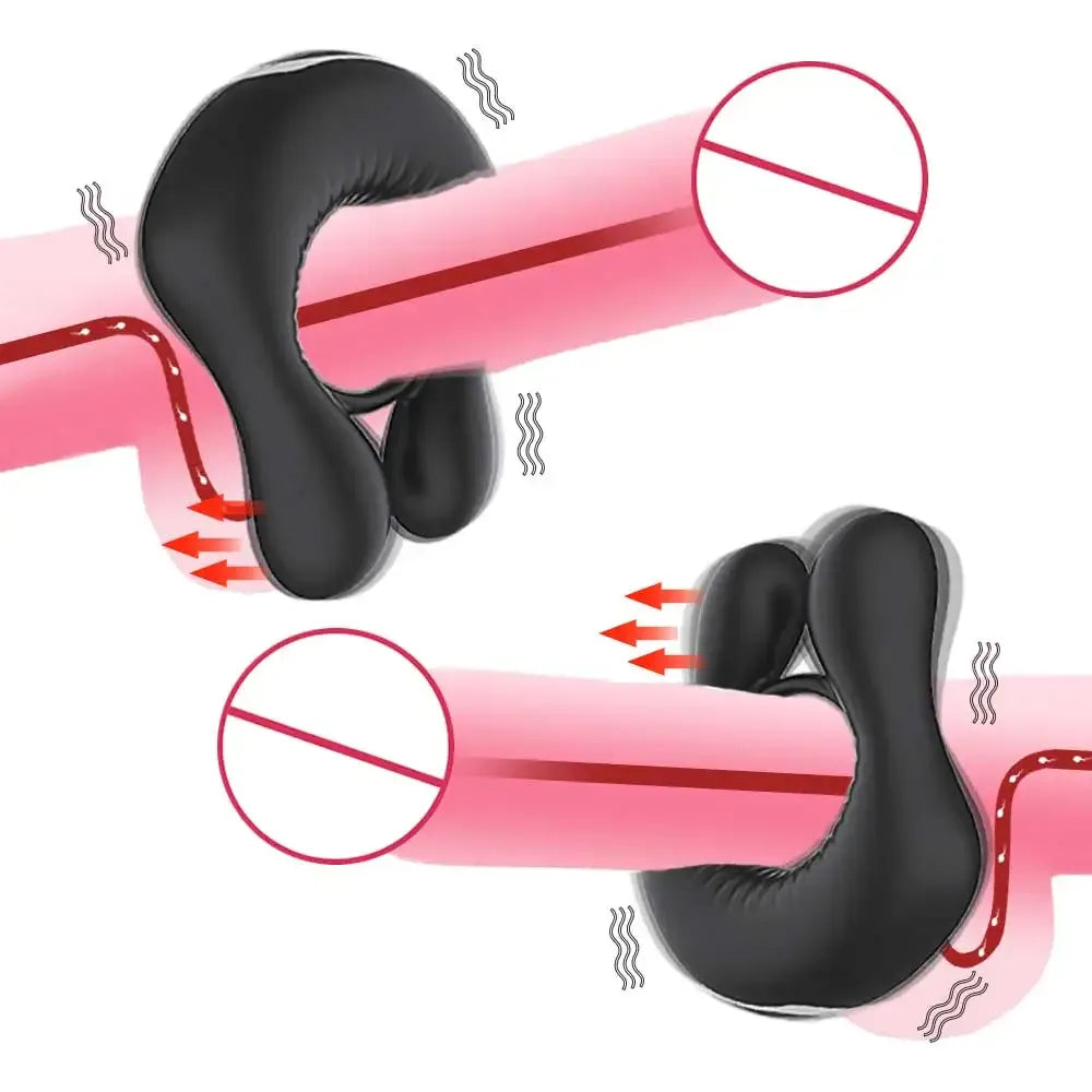 Delay Ejaculation Vibrating Cock Ring for Men