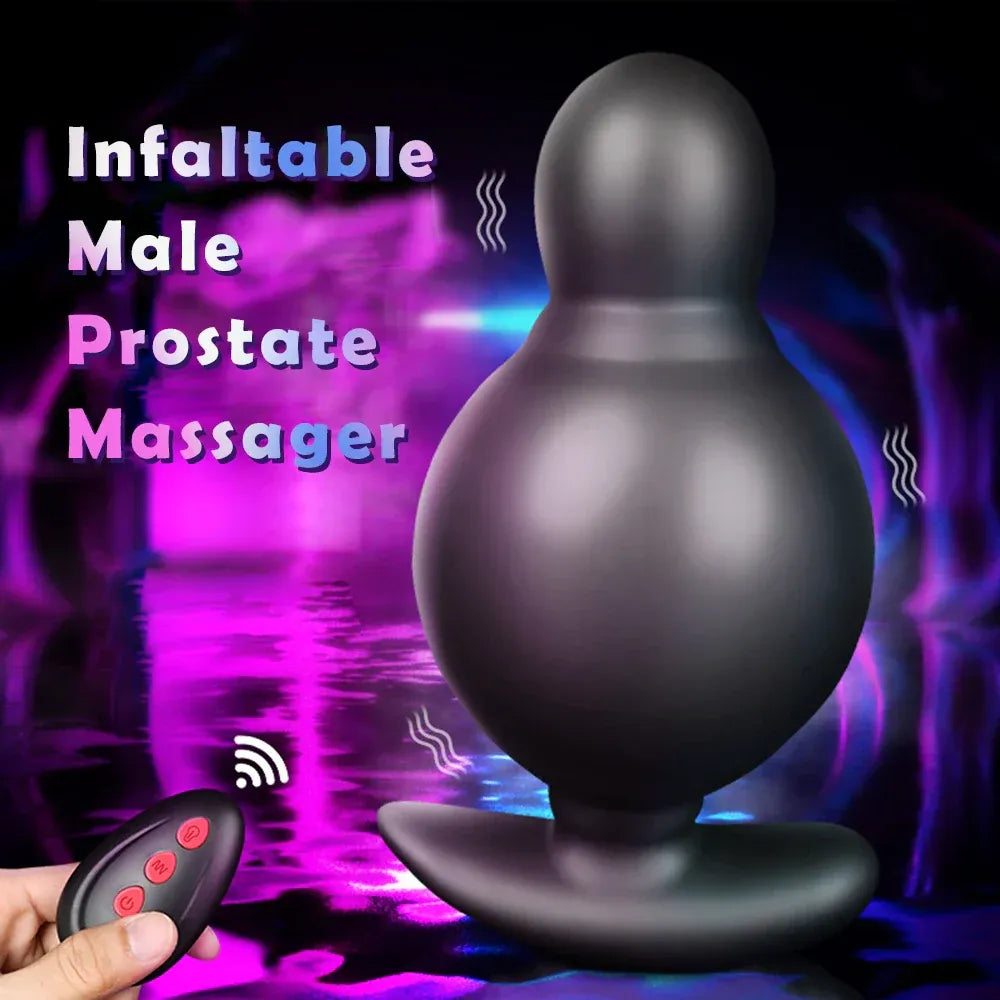 Double Motor Inflatable Anal Plug For Men