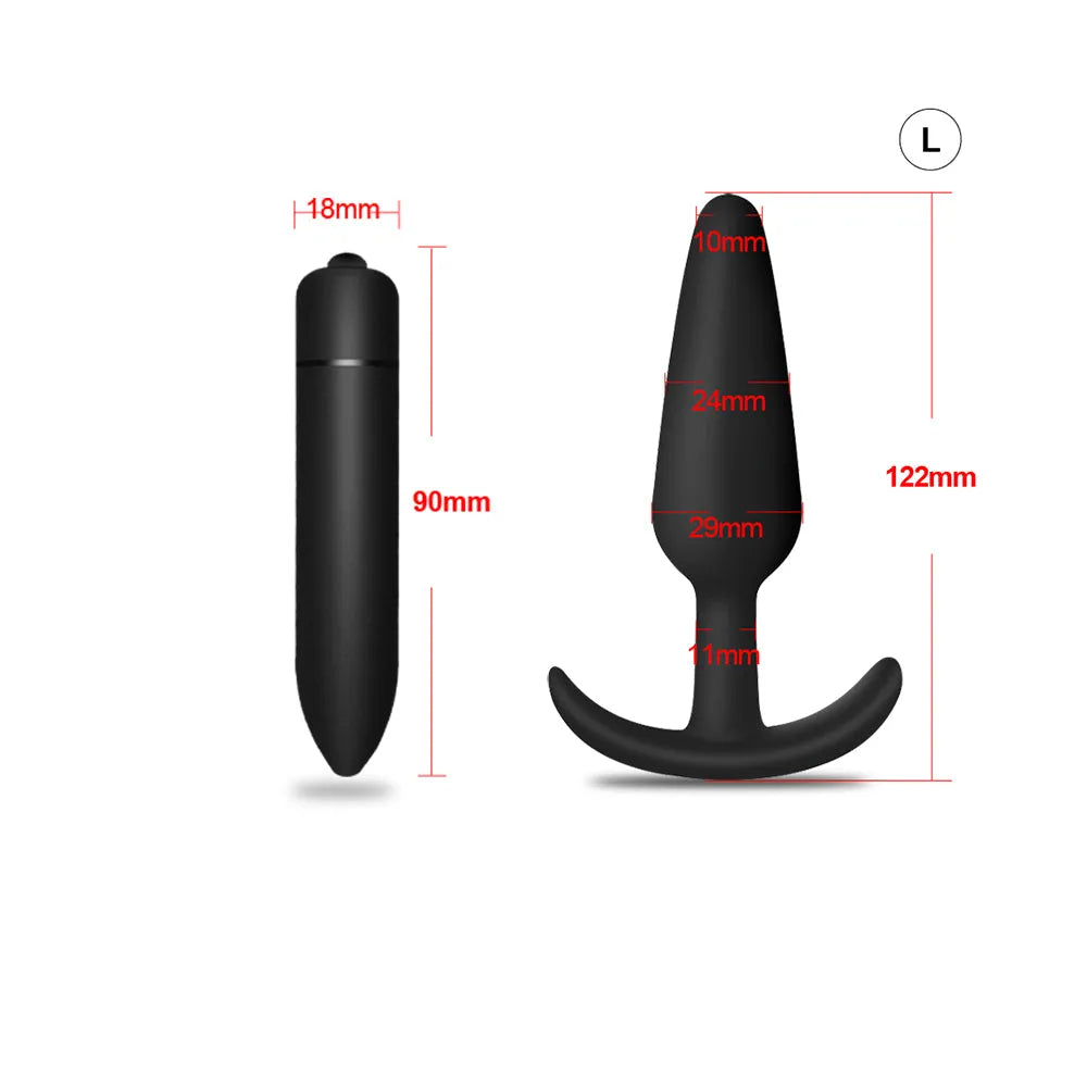 Flexible Silicone Anal Plug for Prostate Stimulation