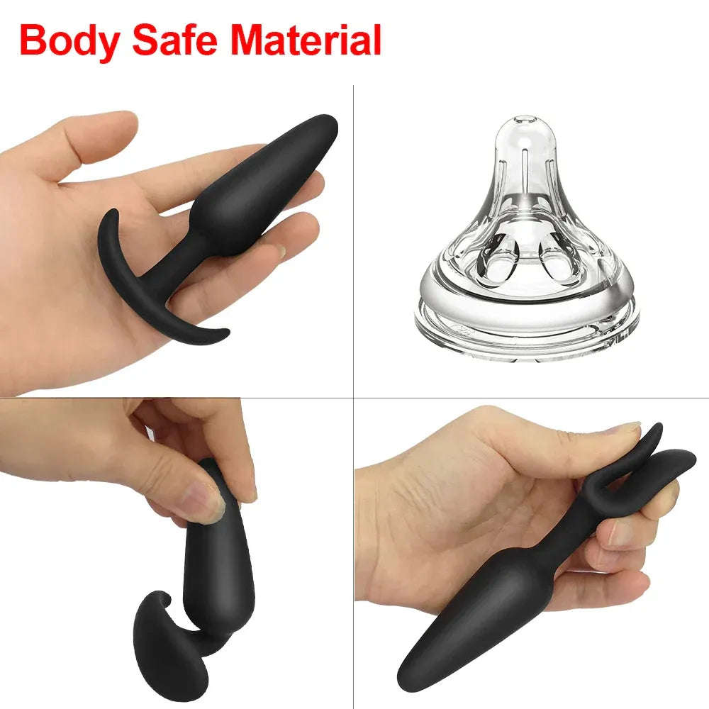 Flexible Silicone Anal Plug for Prostate Stimulation
