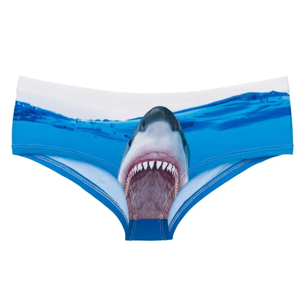 Hot Sale 3D Print Women Panties shark jawz Pattern Sexy