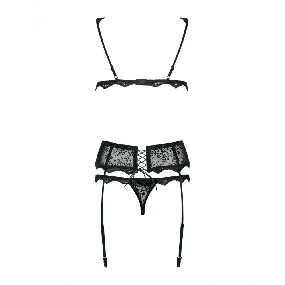 Lace Underwear Set By Obsessive Emperita Black L/Xl