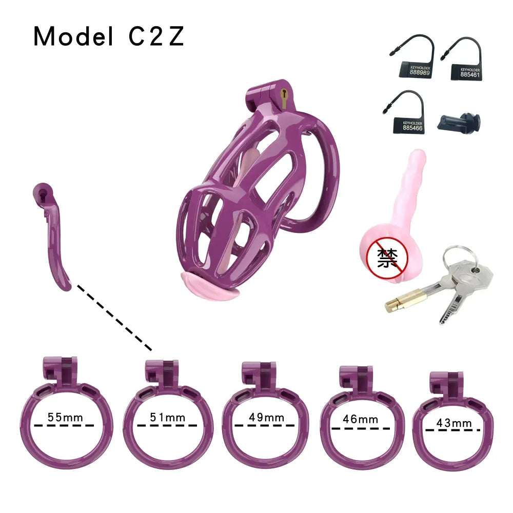 Lightweight Chastity Cage Transparent Plastic Cock Lock