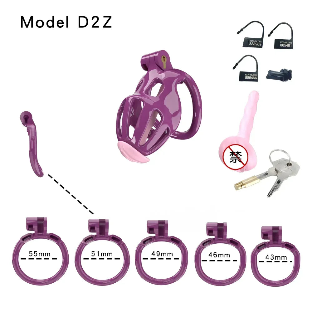 Lightweight Chastity Cage Transparent Plastic Cock Lock