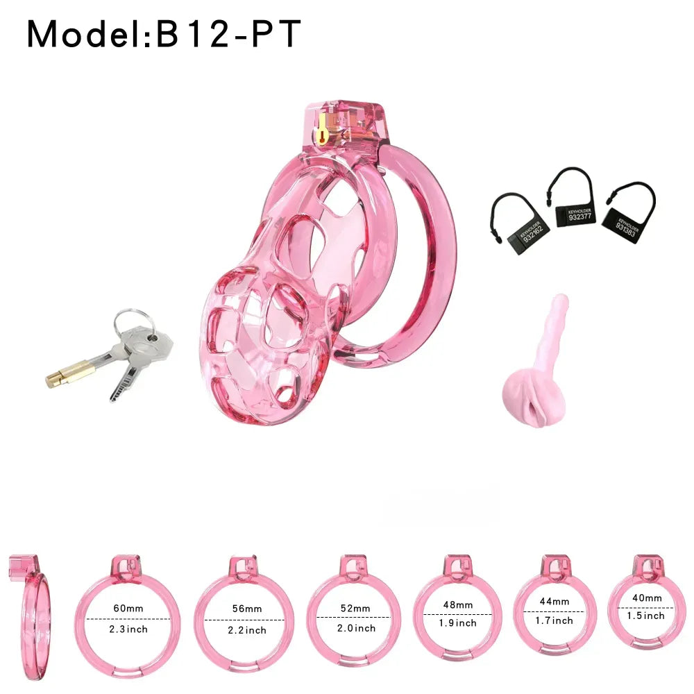 Lightweight Silicone Chastity Cage For Men Cock Lock Gay