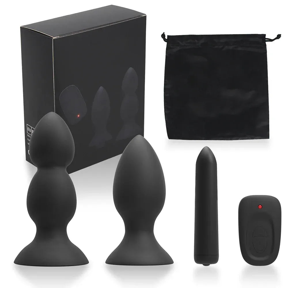 Silicone Anal Vibrator With Suction Cups And Prostate