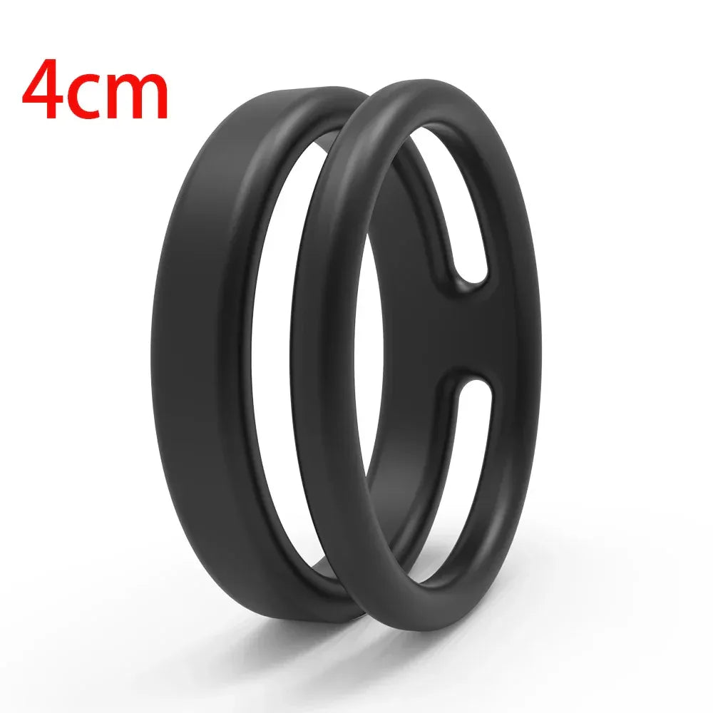 Silicone Dual Cock Ring For Men Delay Ejaculation &