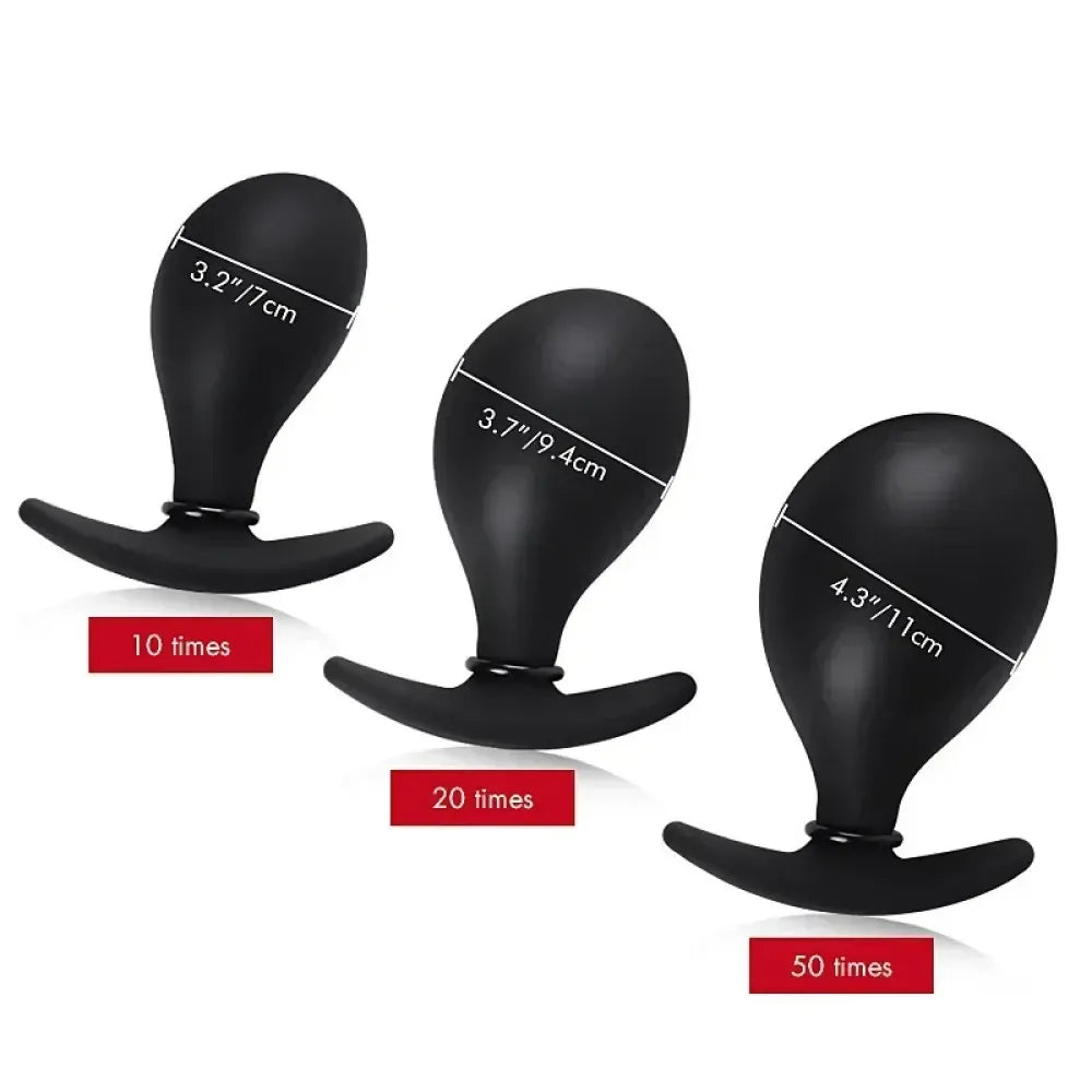 Silicone Inflatable Anal Plug Body Safe Waterproof Prostate