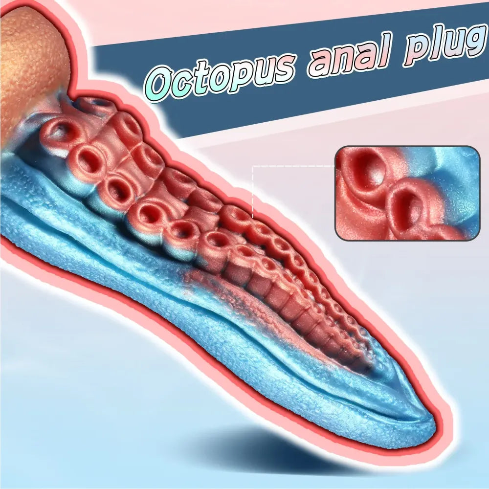 Silicone Octopus Anal Dildo with Suction Cup