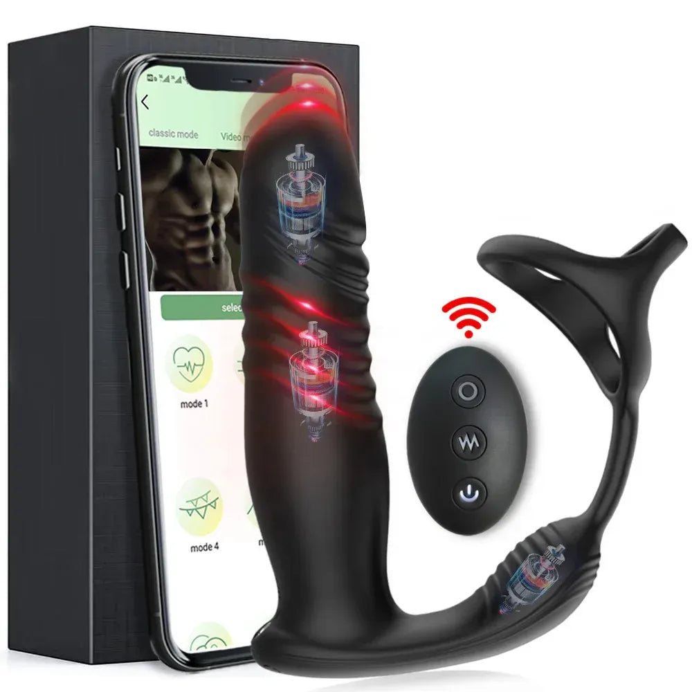 Smart Telescopic Anal Vibrator For Mens Pleasure
