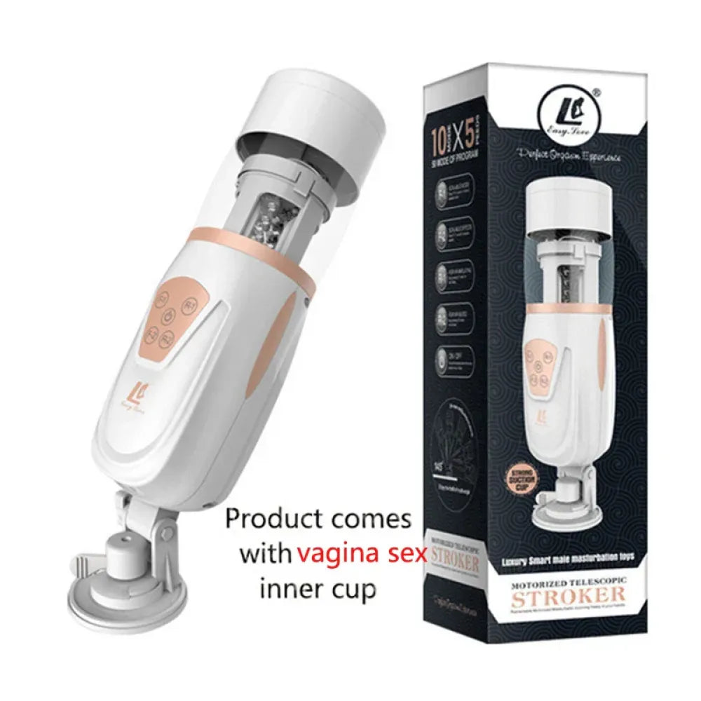 Telescopic Air Bag Masturbator Cup Automatic Sucking Sex