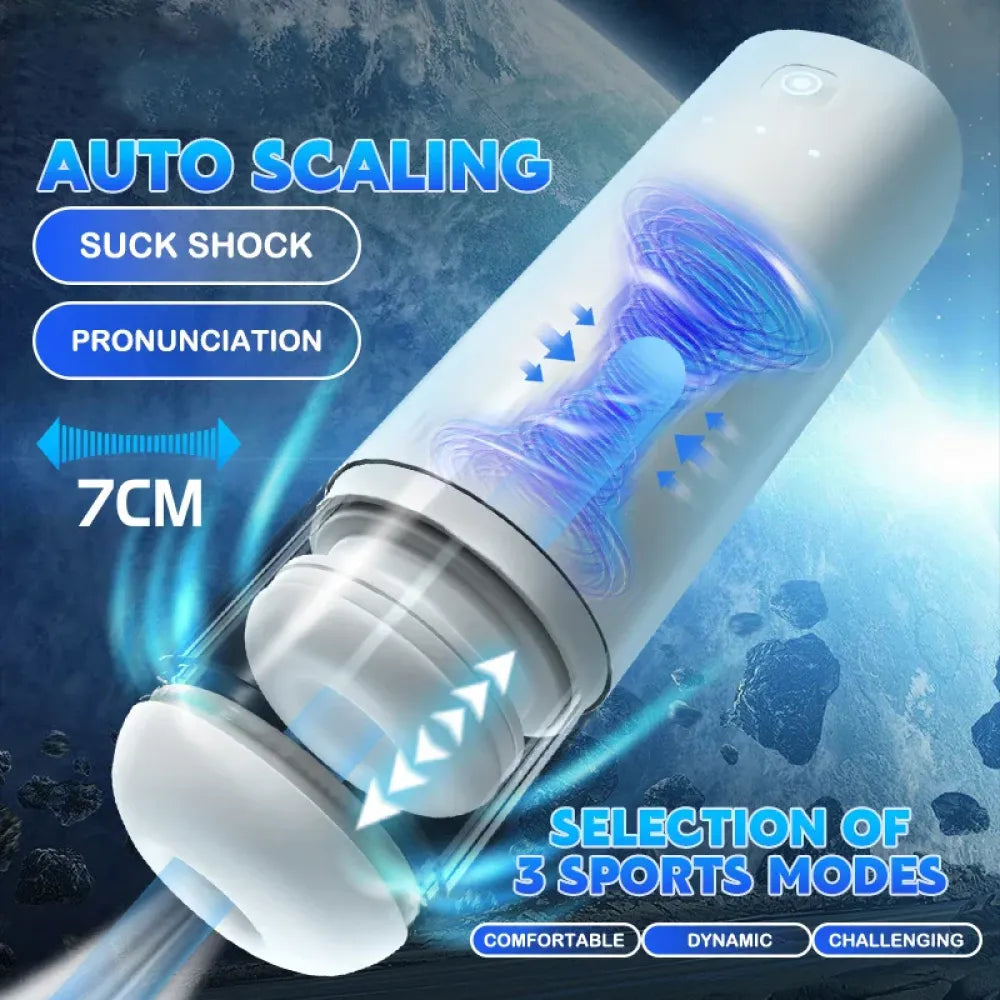 Telescopic Sucking Machine Automatic Masturbator