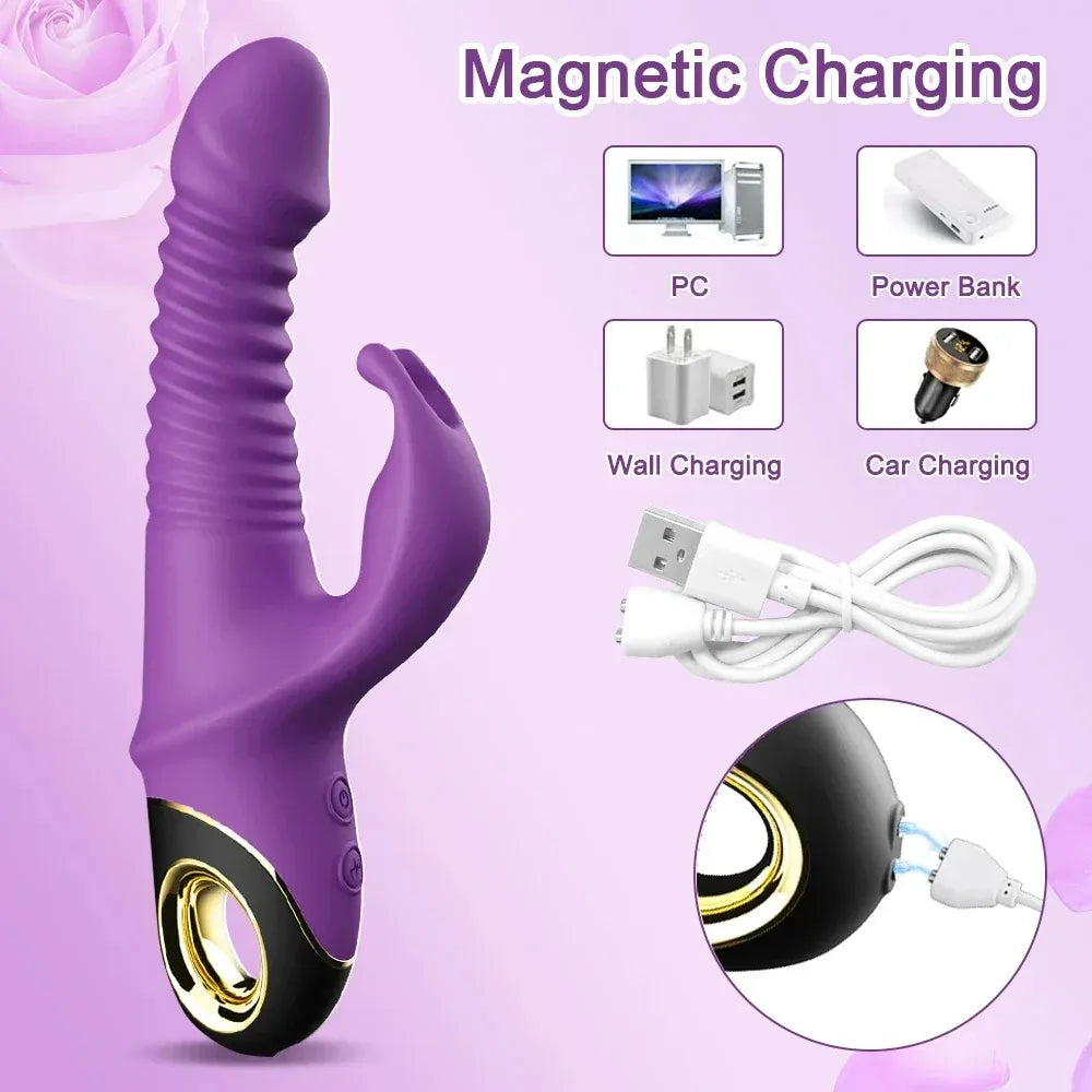 Thrusting Rabbit Vibrator for Women G Spot Stimulation