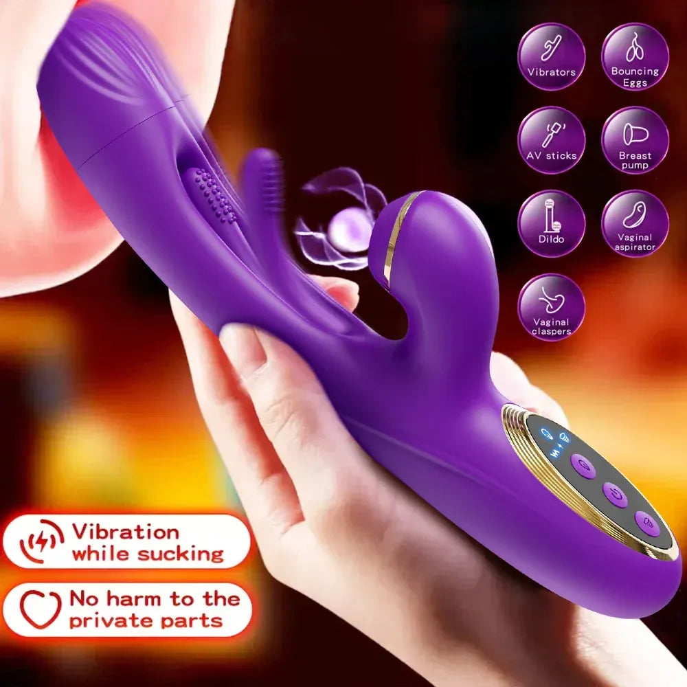 Vibrating Clit Sucker for Women G Spot Rabbit Vibrator