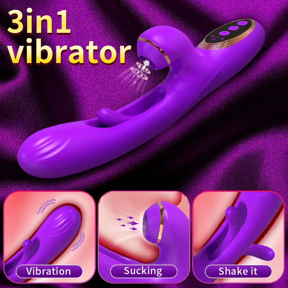 Vibrating Clit Sucker for Women G Spot Rabbit Vibrator