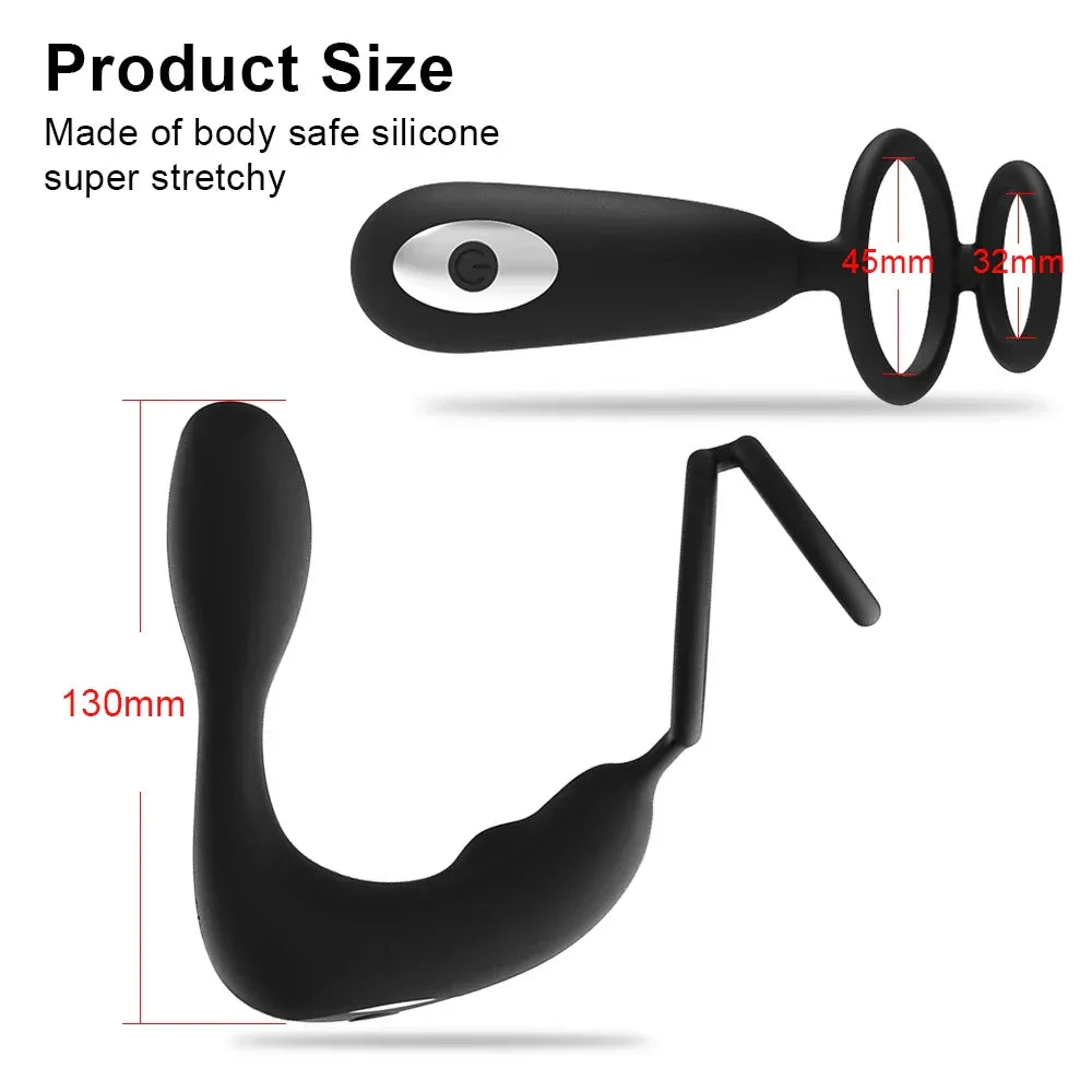 Waterproof Anal Plug for Men - Powerful Prostate Massager
