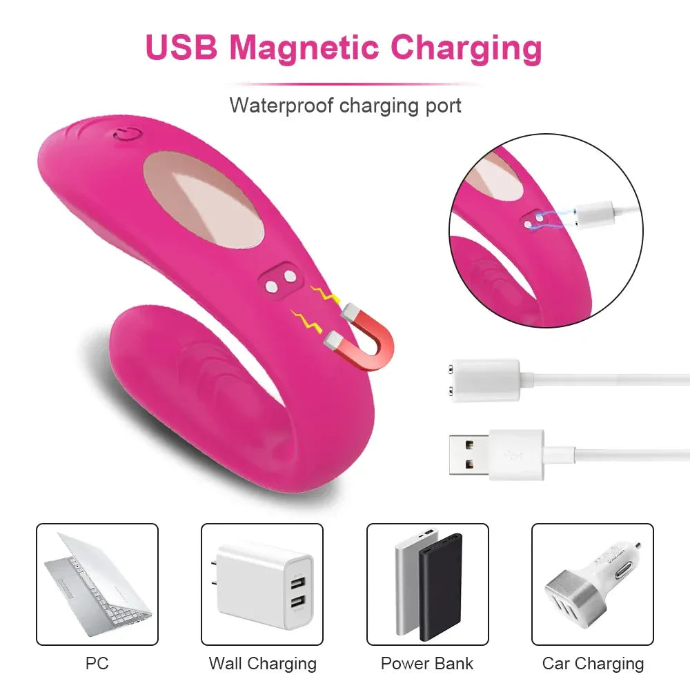 Wireless U-Shaped Clitoris Vibrator for Couples