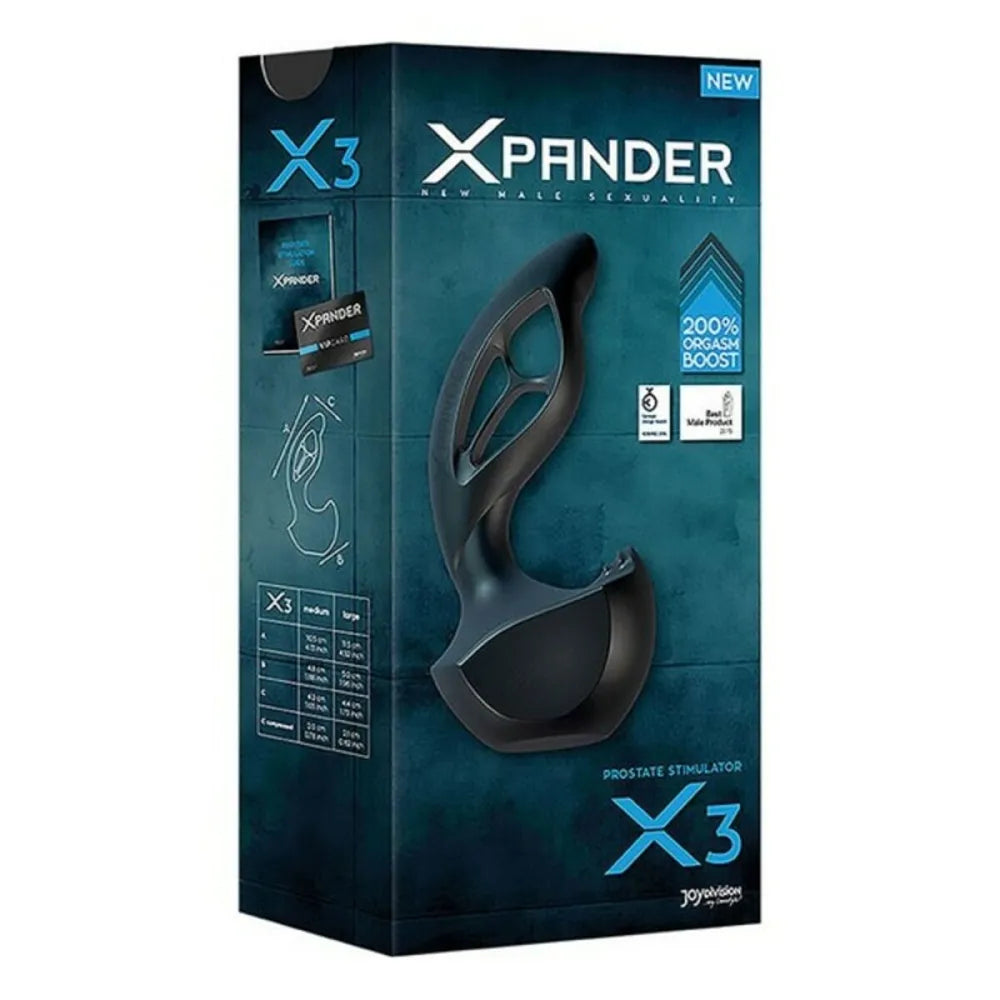 Xpander X3 Silicone Noir Prostate Massag By Joydivision