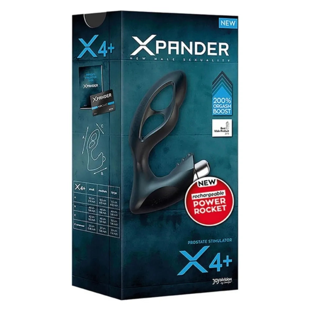 Xpander X4 Silicone Noir Prostate Massag By Joydivision x 4